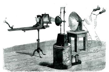 Fotófono presentado en la Academia de Ciencias de París (octubre de 1880)